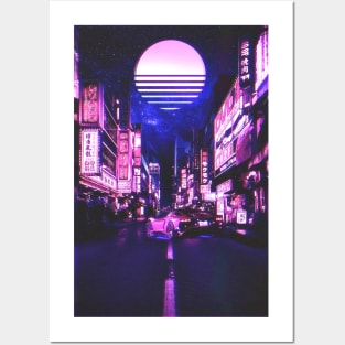 Neon Tokyo Night Posters and Art